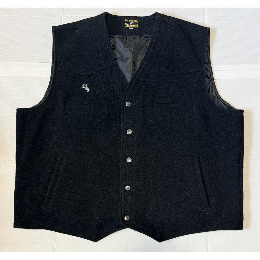 WYOMING TRADERS - Men's Vest - 100% Virgin Wool Lined Western - XXXL 3X-Large